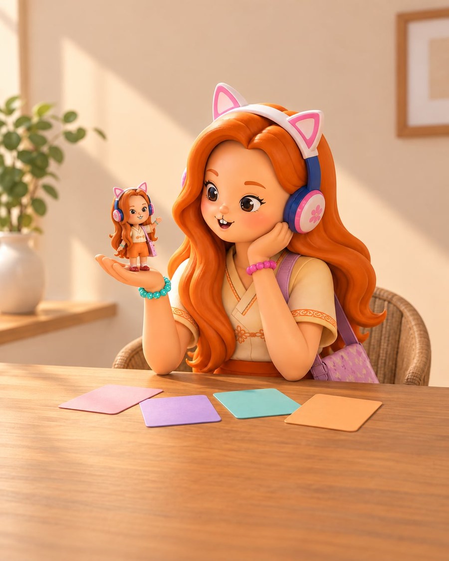 아바타를 손에 든 사람이 소개 몇 줄을 적고 있는 그림